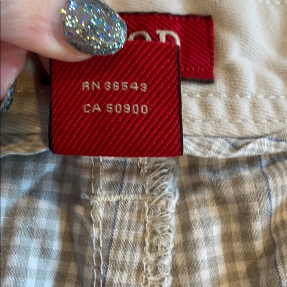 IZOD Cargo Shorts 38 Gray Blur Plaid - Picture 8 of 13